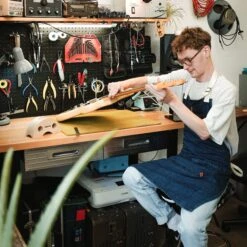 Yard Organic Cotton Denim Apron - Dark Denim -Passenger Clothing Store DSCF9190