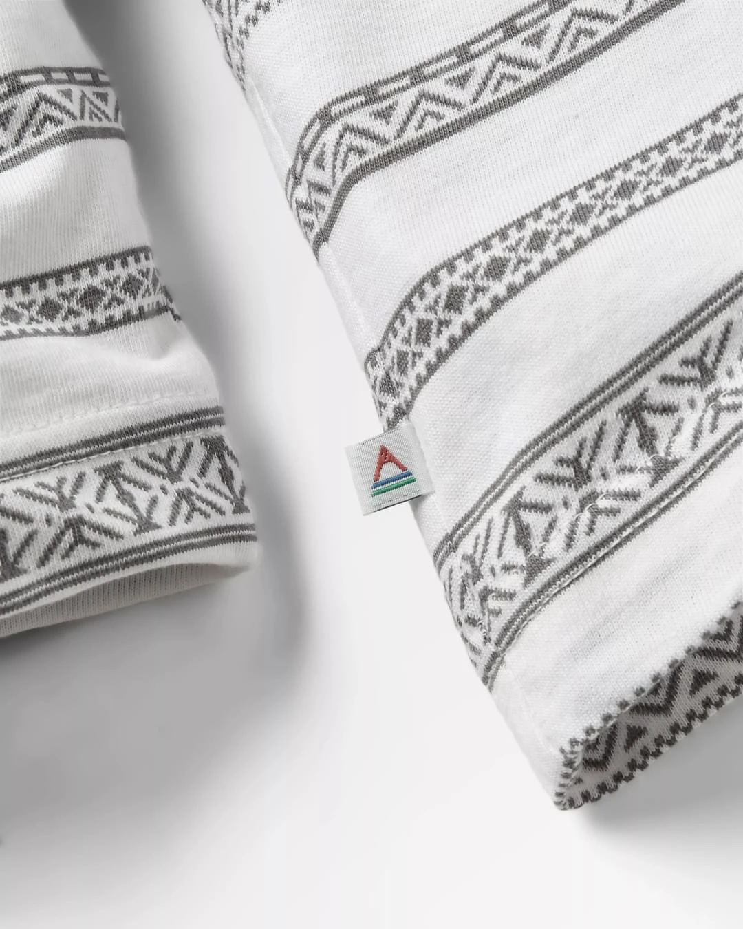 Crackle Organic Relaxed Fit LS T-Shirt - White Fairisle Stripe 8 Crackle Organic Relaxed Fit LS T-Shirt - White Fairisle Stripe - Image 6