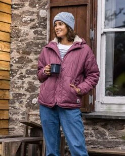Earthy Recycled Sherpa Lined Insulated Jacket - Crushed Berry -Passenger Clothing Store G8cNwUDxiSphjcn4OrDOYspXht175v5luLcJN53nOD8