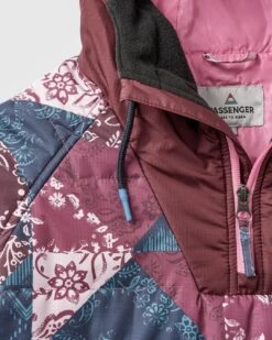 Ocean Recycled Insulated 1/2 Zip Jacket - Boho Broken Patchwork Wine -Passenger Clothing Store GqIW4Bw3jA7xg2u1R1p bZBDiVhynAkJ FEcmWWwJY