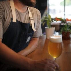 Yard Organic Cotton Denim Apron - Dark Denim -Passenger Clothing Store IMG 9408 1 1Ratio