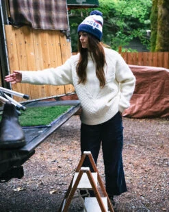 Cozy Cable Recycled Knitted Jumper - Off White -Passenger Clothing Store J8OHX1 dAQQmeFr6Gf0 WpG6cql 5dWSAR 1w2Mpn0A
