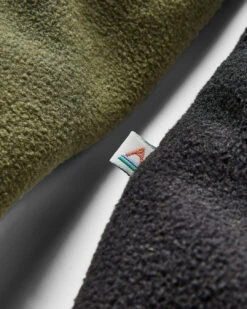 Woodland Hooded 1/2 Zip Polar Fleece - True Black/ Khaki -Passenger Clothing Store M FL A6XQD 4964 D