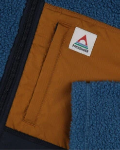 Born Explorer Recycled Polar-Lined Sherpa Fleece - Blue Steel -Passenger Clothing Store M FL JMGNJ 5154 3