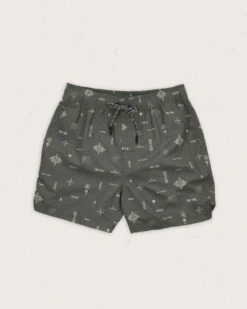 Cali Recycled Swim Short - Olive Made To Roam -Passenger Clothing Store M HS 76BKU 4850 1