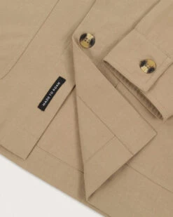 Balsa Organic Cotton Overshirt - Biscuit -Passenger Clothing Store M SH L1BYQ 4738 4 1