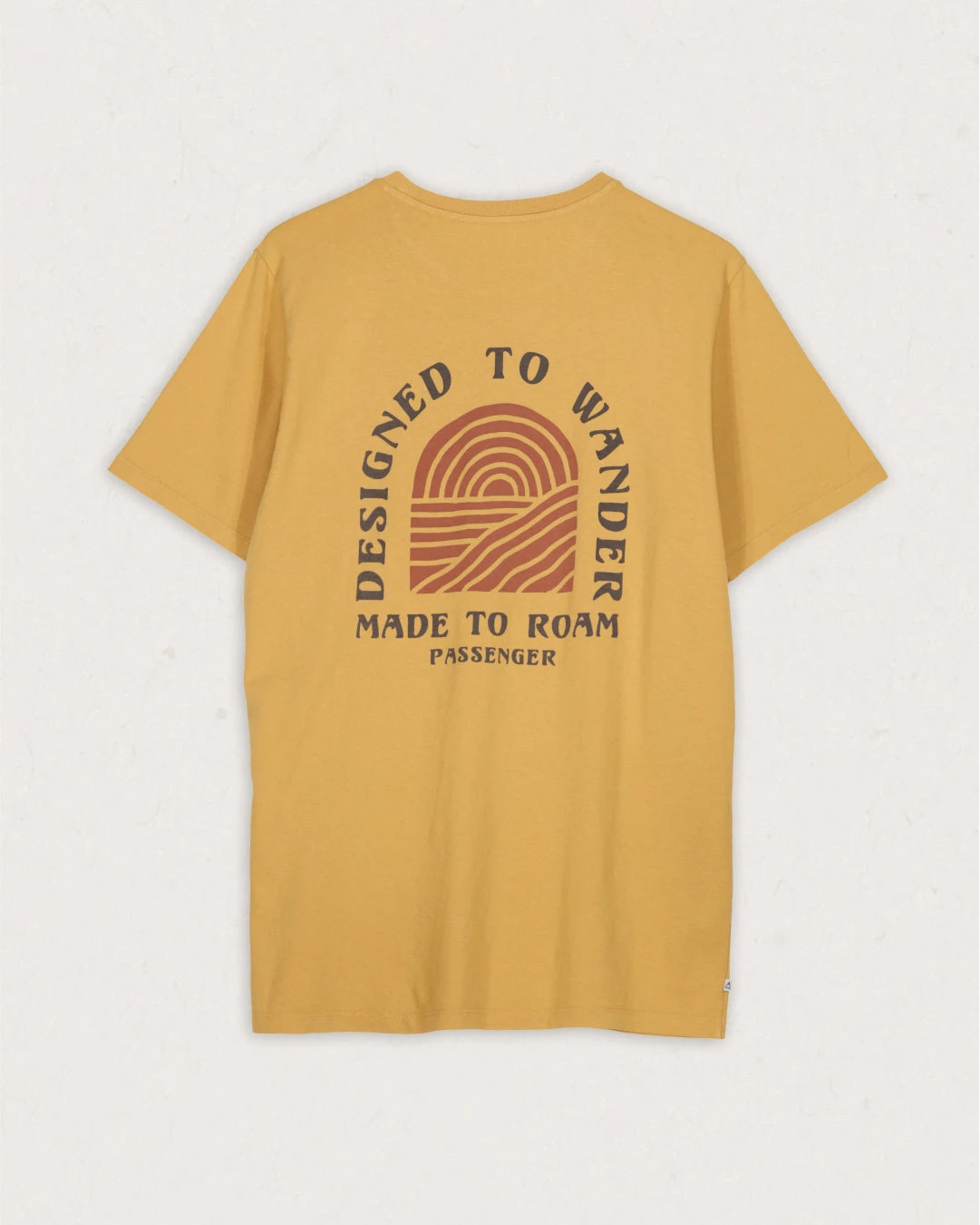 Sundown Recycled Cotton T-Shirt - Mustard Gold 9 Sundown Recycled Cotton T-Shirt - Mustard Gold - Image 7