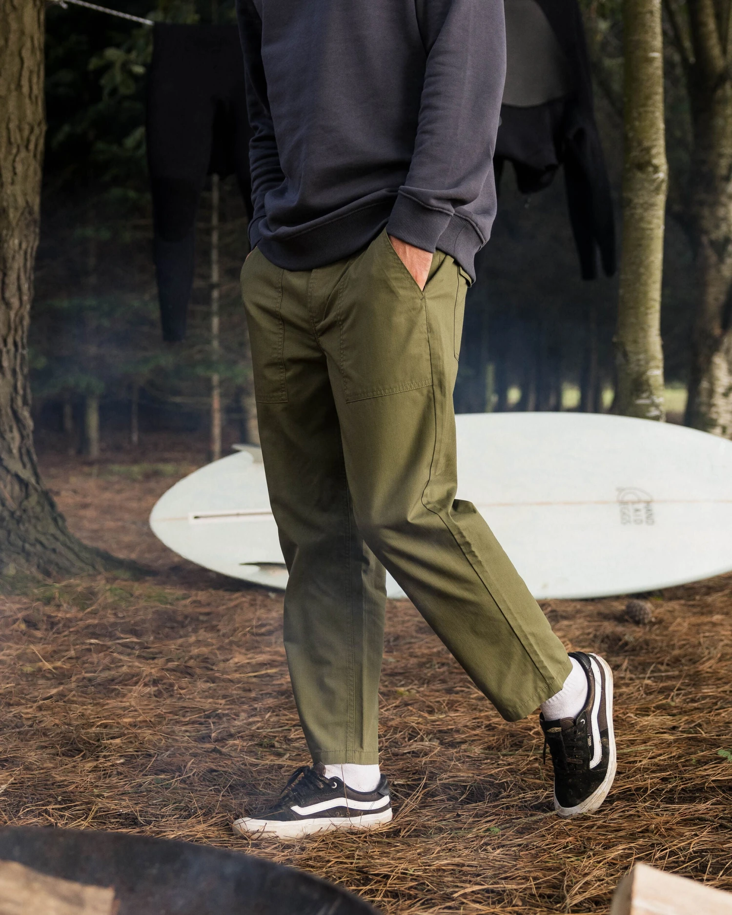 Timeless Crop Trouser - Khaki 3 Timeless Crop Trouser - Khaki