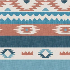 Nomadic Recycled Sherpa Blanket - Multi Geo Stripe Coral -Passenger Clothing Store Multi Geo Stripe Coral