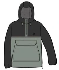 Flow 1/2 Zip Recycled Water Resistant Jacket - True Black/Pistachio 16 Flow 1/2 Zip Recycled Water Resistant Jacket - True Black/Pistachio - Image 14