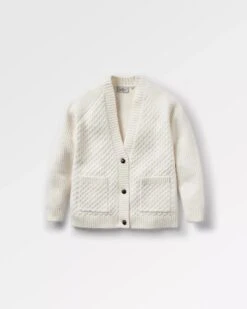Homey Recycled Knitted Cable Cardigan - Off White