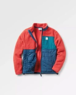 Born Explorer Recycled Polar-Lined Sherpa Fleece - Cardinal