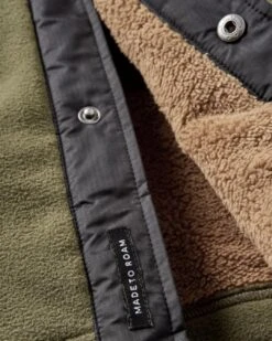 Firelight Sherpa Lined Overshirt - Khaki -Passenger Clothing Store PH8YA7SbFRPOabHhs Jjs2deiexSyvLrhRZKY9lm5co