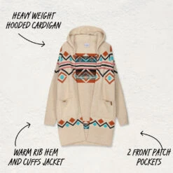 Palumbo Hooded Cardigan - Off White -Passenger Clothing Store PalumboCardigan OffWhite OffWhite