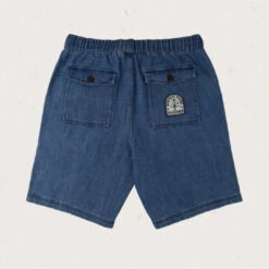 Pine Recycled Cotton Cord Shorts - Washed Denim -Passenger Clothing Store PineRecycledCottonShortsWashedDenim 3