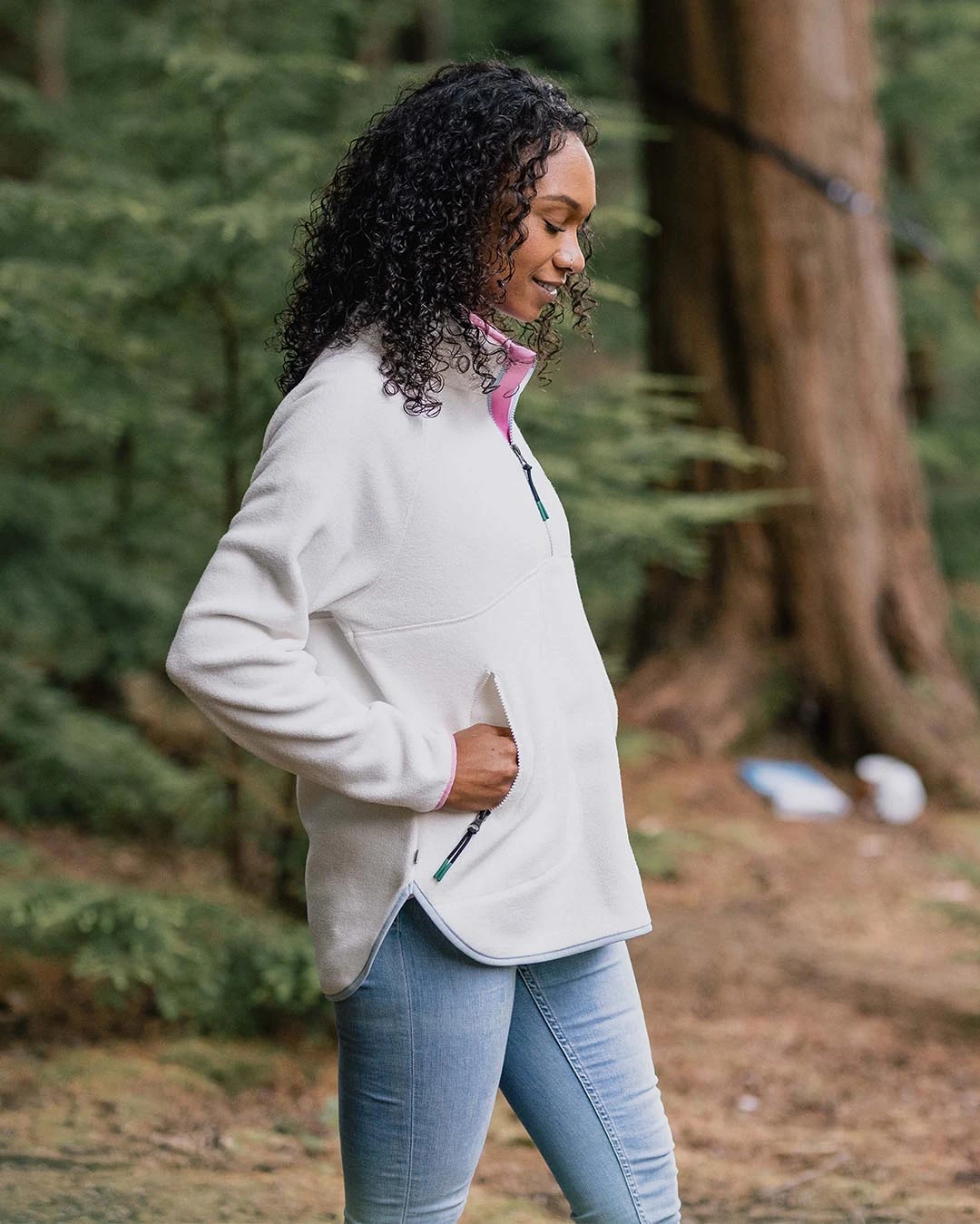 Folksy Recycled Polar Fleece - Egret 4 Folksy Recycled Polar Fleece - Egret - Image 2