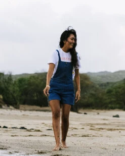 Riverside Denim Short Dungarees - Washed Denim -Passenger Clothing Store RiversideDenimShortDungarees WashedDenim 4 5Ratio 4