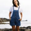 Riverside Denim Short Dungarees - Washed Denim -Passenger Clothing Store RiversideDenimShortDungarees WashedDenim 4 5Ratio 7
