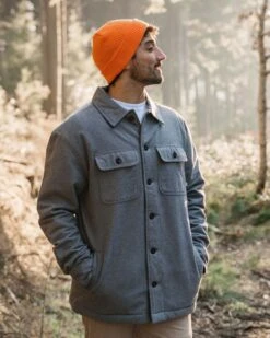 Freestyle Sherpa-Lined Overshirt - Grey Marl -Passenger Clothing Store SFKRajcFccKeeb9HAvecPSPZ97GBs7rVfkysdin1Y0E