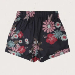 Santosa Shorts - Black Flower Burst -Passenger Clothing Store SantosaShortsBlackFlowerBurst 7