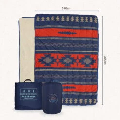 Nomadic Recycled Sherpa Blanket - Turquoise/ Rust -Passenger Clothing Store Sizing 92d5a5bb 4eeb 4714 85a3 ce9dff111910