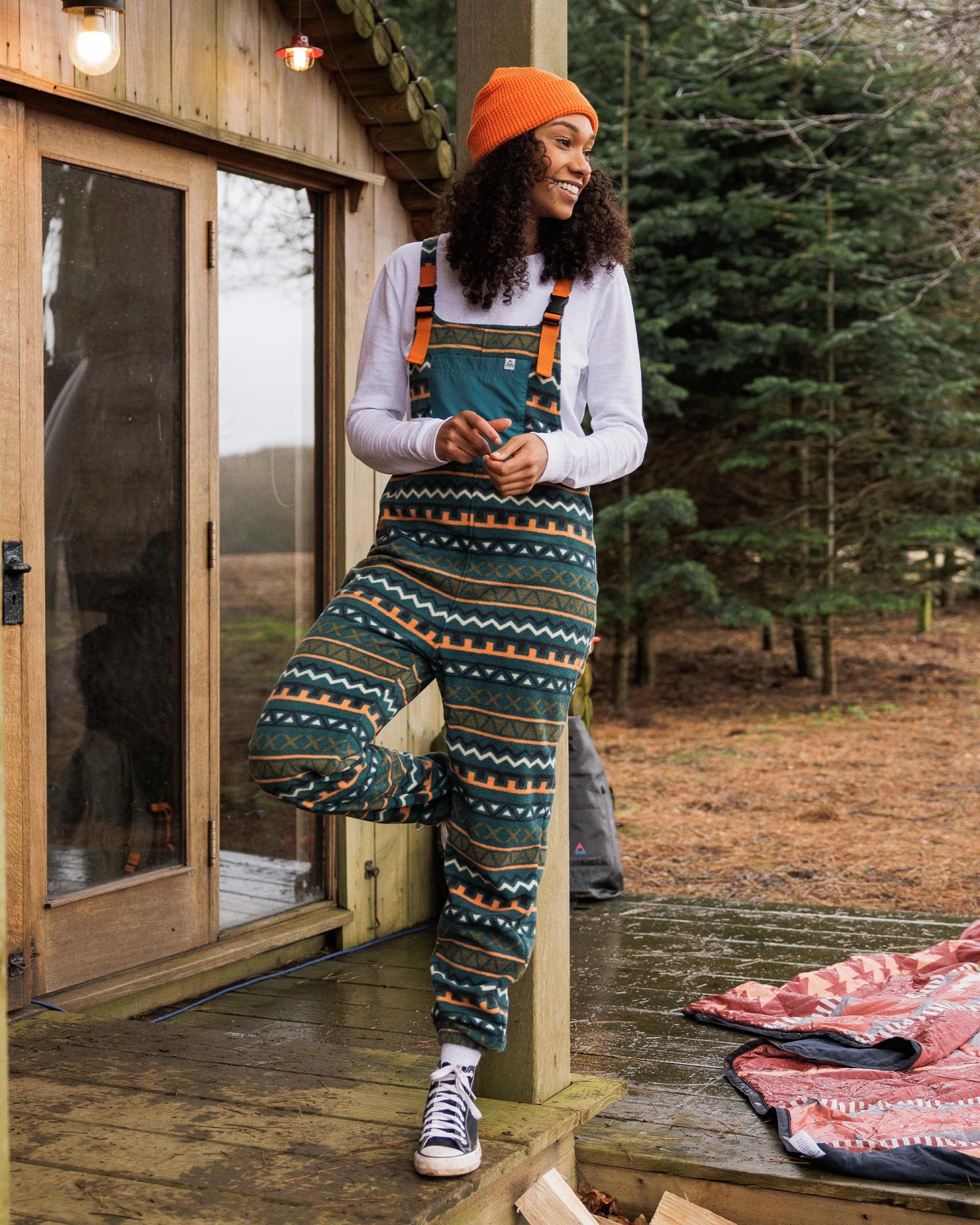 Ace Recycled Polar Fleece Dungarees - Retro Geo Mediterranean 13 Ace Recycled Polar Fleece Dungarees - Retro Geo Mediterranean - Image 11