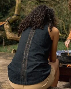 Rivergate Recycled Cotton Top - Black -Passenger Clothing Store TY102 241 4 5Ratio