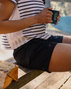 Laura Fixed Waist Short - True Black -Passenger Clothing Store TY102 79 4 5Ratio