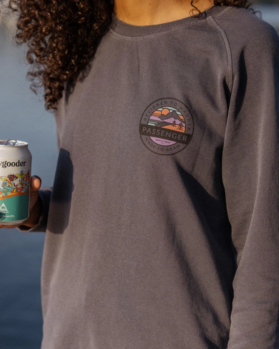 Wilds Recycled Cotton Oversized Sweatshirt - Charcoal 6 Wilds Recycled Cotton Oversized Sweatshirt - Charcoal - Image 4