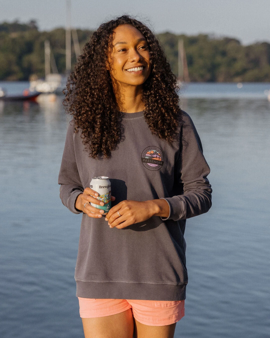 Wilds Recycled Cotton Oversized Sweatshirt - Charcoal 4 Wilds Recycled Cotton Oversized Sweatshirt - Charcoal - Image 2