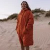 Escapism Recycled Sherpa Lined Changing Robe - Rust -Passenger Clothing Store TY76 High 109 1 1Ratio