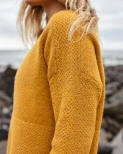 Cove Recycled Knitted Jumper - Amber Gold -Passenger Clothing Store TY86 171 4 5Ratio