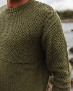 Swell Knitted Jumper - Khaki -Passenger Clothing Store TY86 238 4 5Ratio