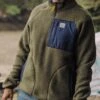 Offgrid 1/4 Zip Recycled Sherpa Fleece - Khaki -Passenger Clothing Store TY91 279 4 5Ratio 2 0022 TY107 279