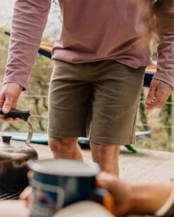 365 Organic Cotton Shorts - Dusty Olive -Passenger Clothing Store TY91 279 4 5Ratio 2 0041 TY102 215