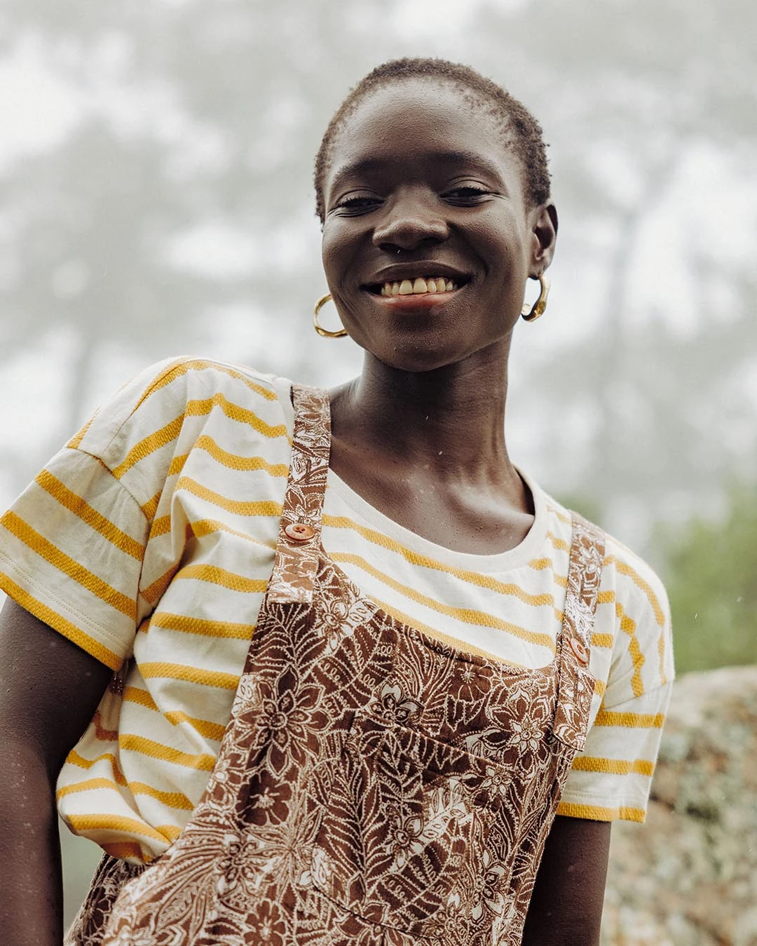 Serenity Dungarees - Chestnut Floral Pattern 8 Serenity Dungarees - Chestnut Floral Pattern - Image 6