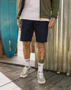 365 Organic Cotton Shorts - Deep Navy -Passenger Clothing Store TY91 279 4 5Ratio 2 0054 TY102 158