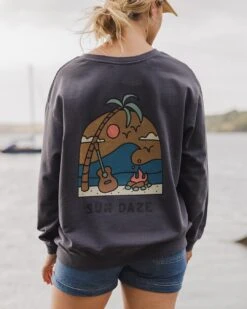 Sundaze Recycled Cotton Sweatshirt - Charcoal