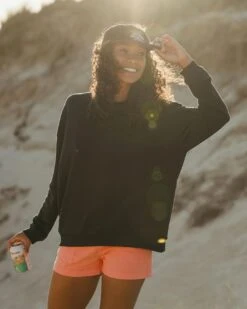 Chica Recycled Cotton Oversized Sweatshirt - Black -Passenger Clothing Store TY91 279 4 5Ratio 2 0062 TY113 185