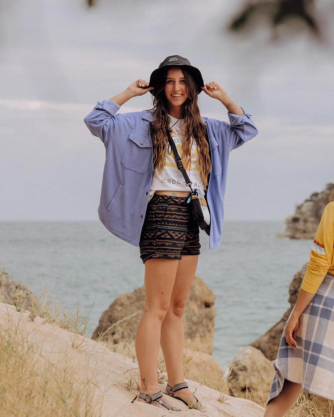 Santosa Organic Cotton Jacquard Short - Black Geo Pattern 4 Santosa Organic Cotton Jacquard Short - Black Geo Pattern - Image 2