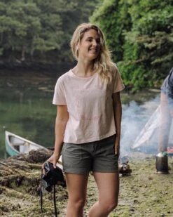 Daisy Chain Recycled Cotton T-Shirt - Peach Whip -Passenger Clothing Store TY91 279 4 5Ratio 2 0131 TY107 14