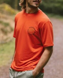 Trail Recycled Active T-Shirt - Warm Orange -Passenger Clothing Store TY98 PT1 212 4 5Ratio 1