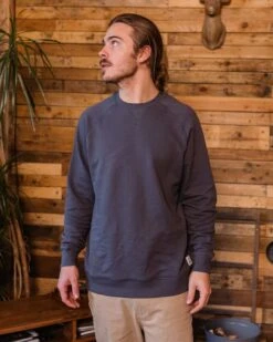 Heritage Recycled Cotton Sweatshirt - Faded Black -Passenger Clothing Store TY98 PT1 352 4 5Ratio