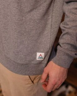 Heritage Recycled Cotton Sweatshirt - Mid Grey Marl -Passenger Clothing Store TY98 PT1 438 4 5Ratio