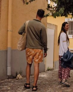 Cali Recycled Swim Short - Sunshine Tangerine -Passenger Clothing Store Tees 12 4 5Ratio