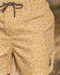 Cali Recycled Swim Short - Mustard Mini Geo -Passenger Clothing Store Untitled 1 0003 TY106 314