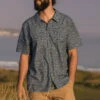 Cove Organic Cotton Short Sleeve Shirt - Blue Mini Geo -Passenger Clothing Store Untitled 1 0011 TY106 125
