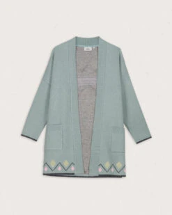 Leif Recycled Yarn Cardigan - Pistachio -Passenger Clothing Store W KN 6X47J 4650 3