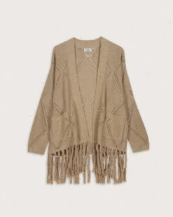 Palm Organic Cotton Cardigan - Biscuit -Passenger Clothing Store W KN KXSEJ 4799 4