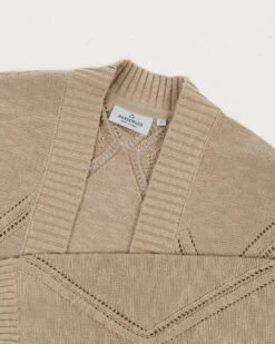 Palm Organic Cotton Cardigan - Biscuit -Passenger Clothing Store W KN KXSEJ 4799 4 1